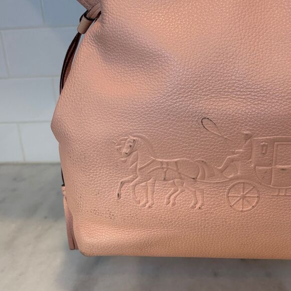 Coach Bag Purse Handbag Leather Andy Pebbled Embossed Drawstring Tote Shoulder - Picture 4 of 16